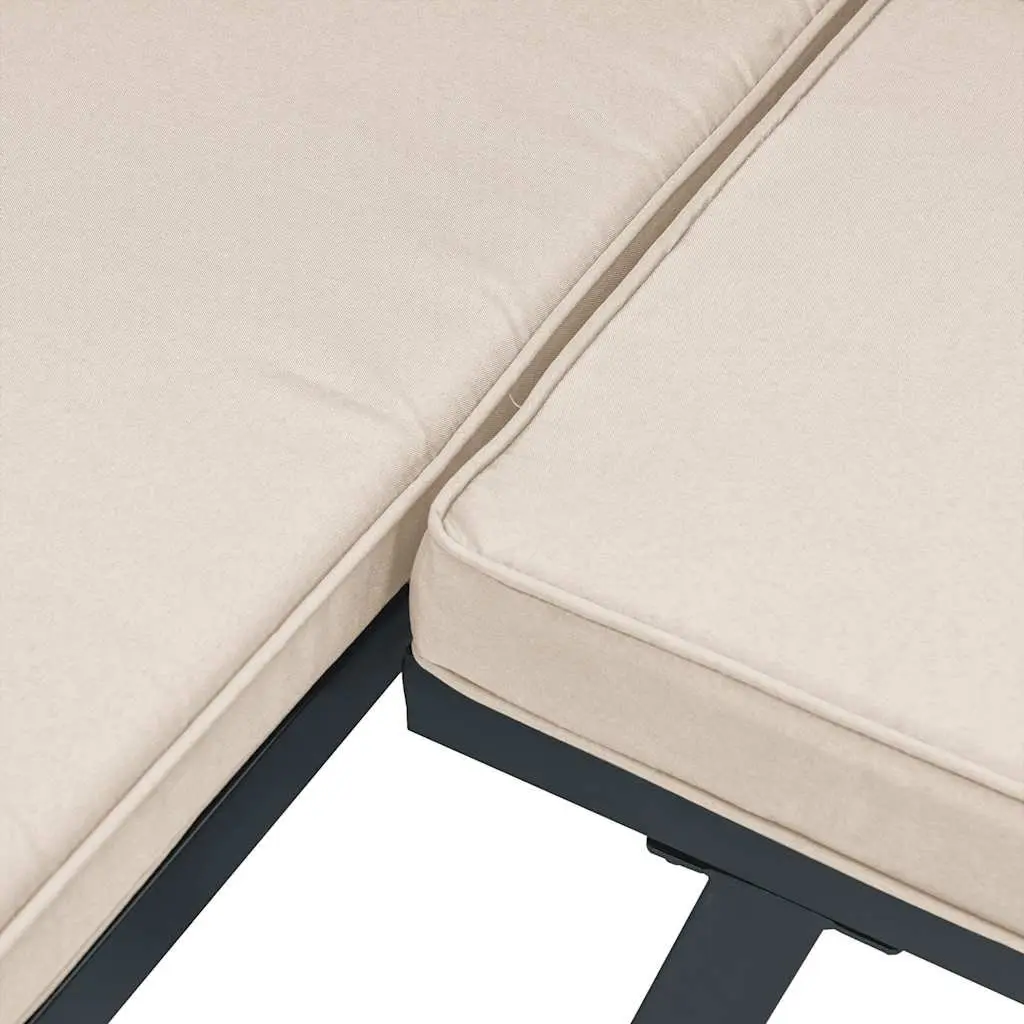 4-Piece Garden Bench Set with Cushions