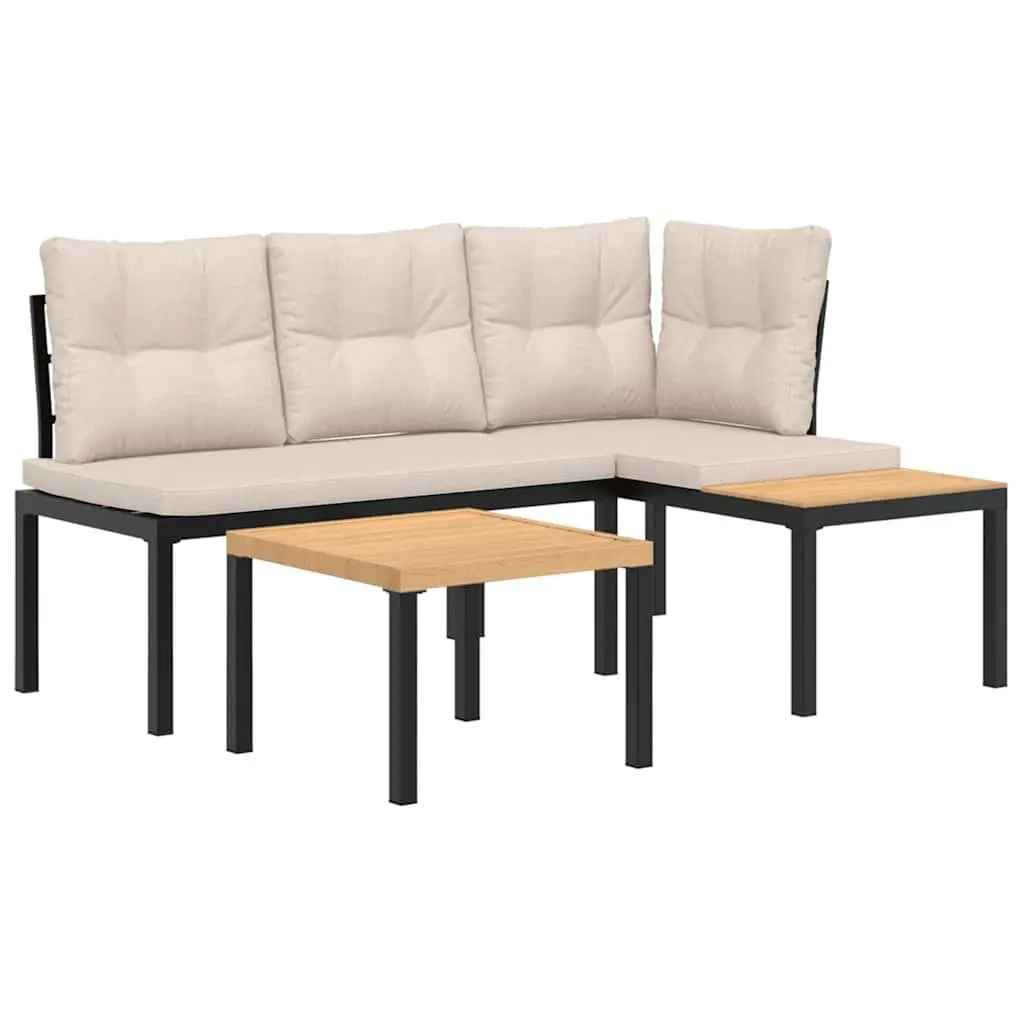 Outdoor Garden Bench Set with Cushions