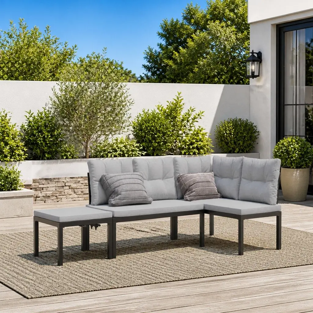 3-Piece Garden Bench Set for Outdoor Comfort