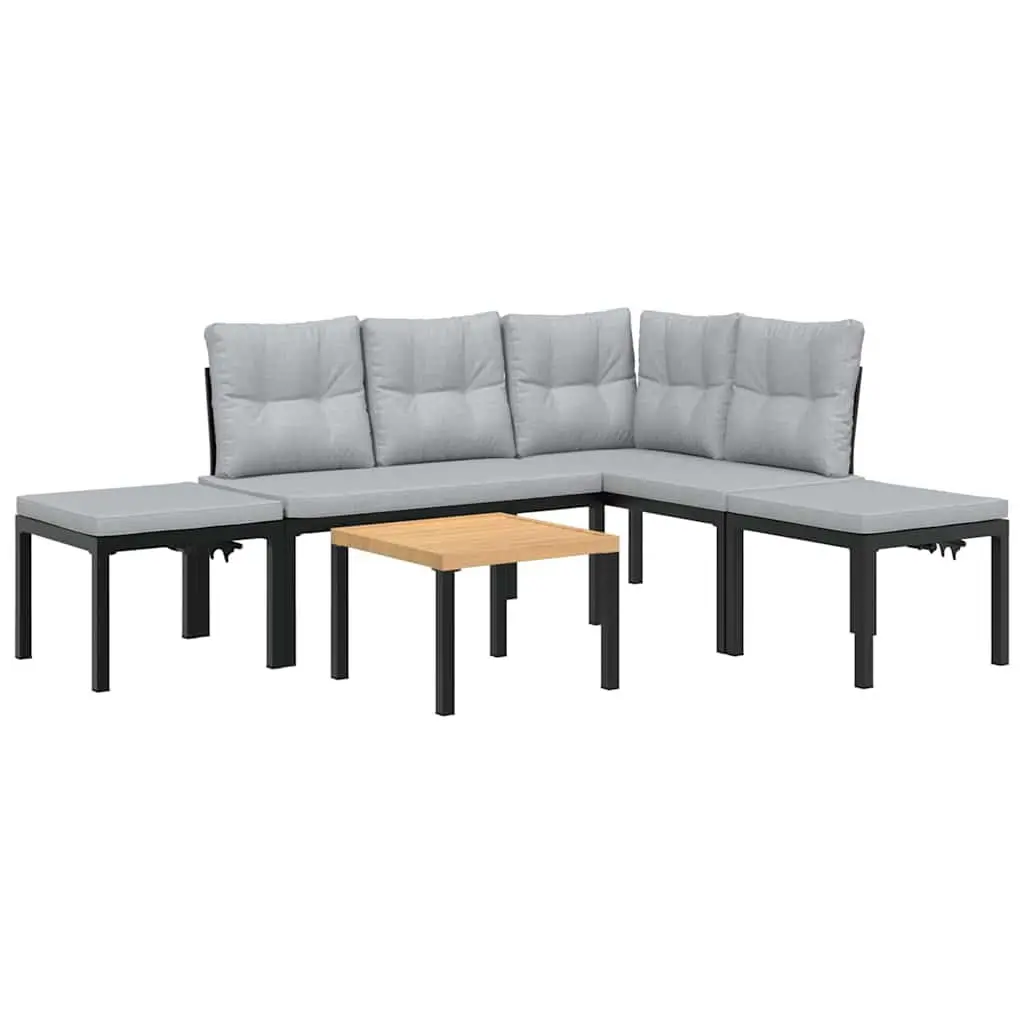 Outdoor Furniture Light Grey 5-Piece Garden Sofa Set