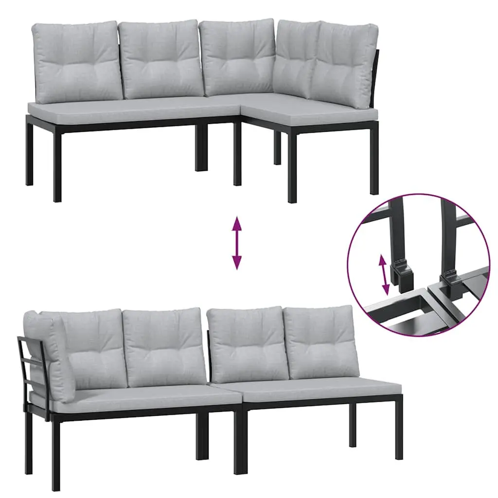 Outdoor Furniture Light Grey 5-Piece Garden Sofa Set