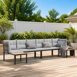 Premium 4 Piece Garden Sofa Set with Cushions