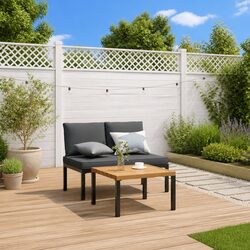 2-Piece Modular Outdoor Garden Sofa Set for Patios