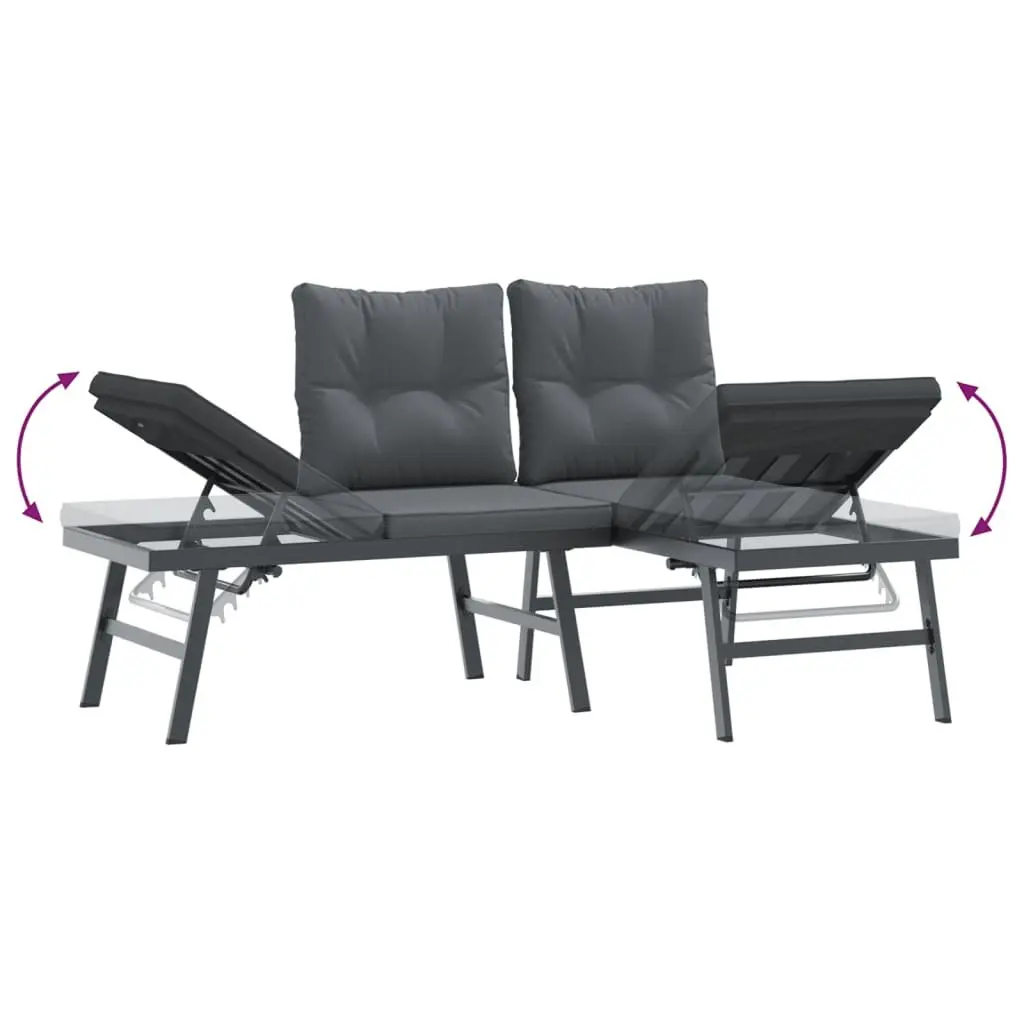 3 Piece Adjustable Garden Bench Set for Outdoors