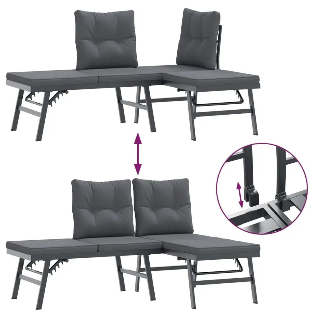 3 Piece Adjustable Garden Bench Set for Outdoors