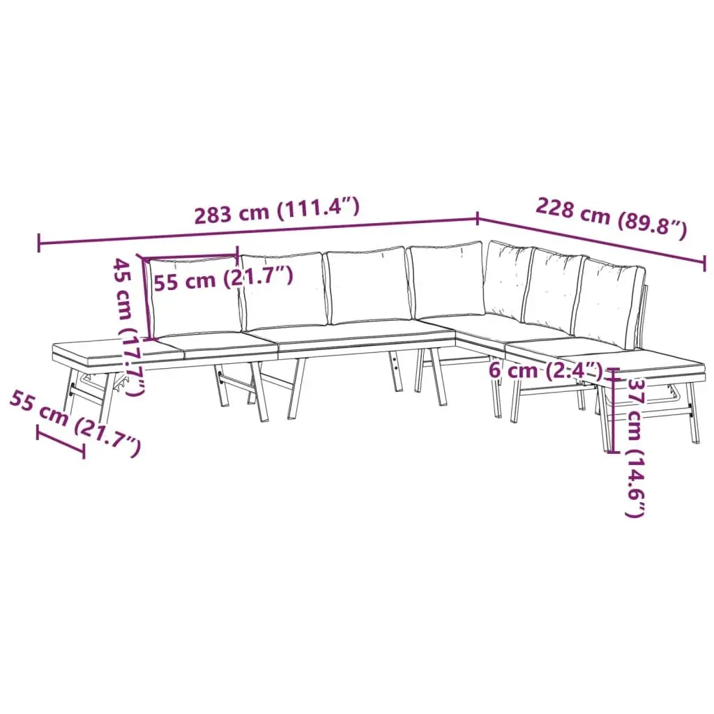 Garden Bench Set for Outdoor Relaxation