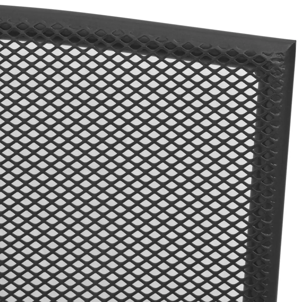 5 Piece Anthracite Stackable Garden Chair Set
