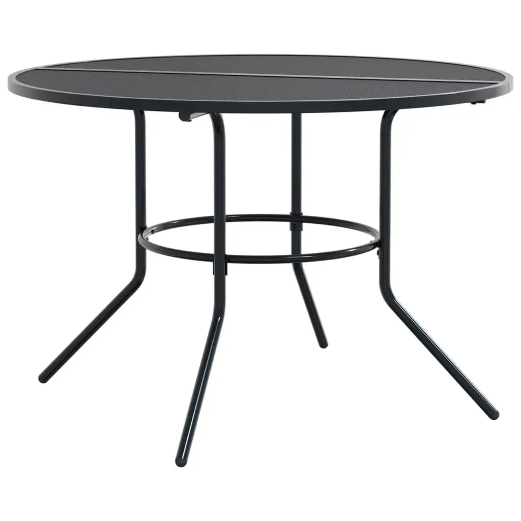 5-Piece Anthracite Garden Chair Set with Mesh Tabletop