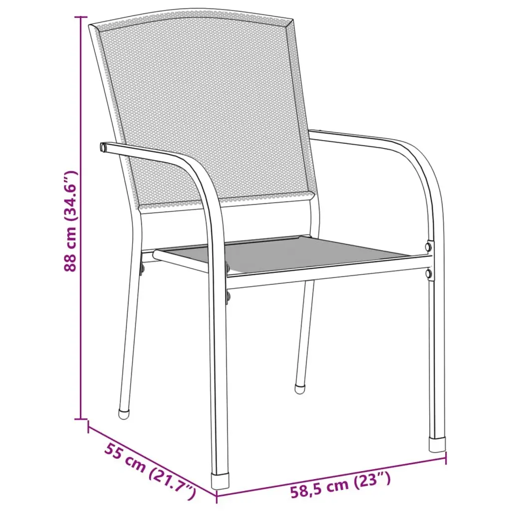 Stackable Garden Chair Set for Outdoor Dining
