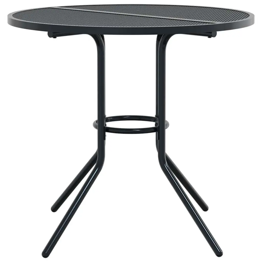 Stackable Garden Chair Set Powder-coated Steel Anthracite 5 Piece