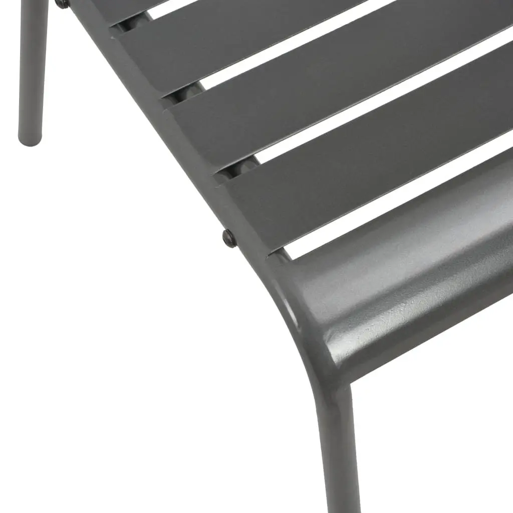 Anthracite 5-Piece Stackable Garden Chair Set