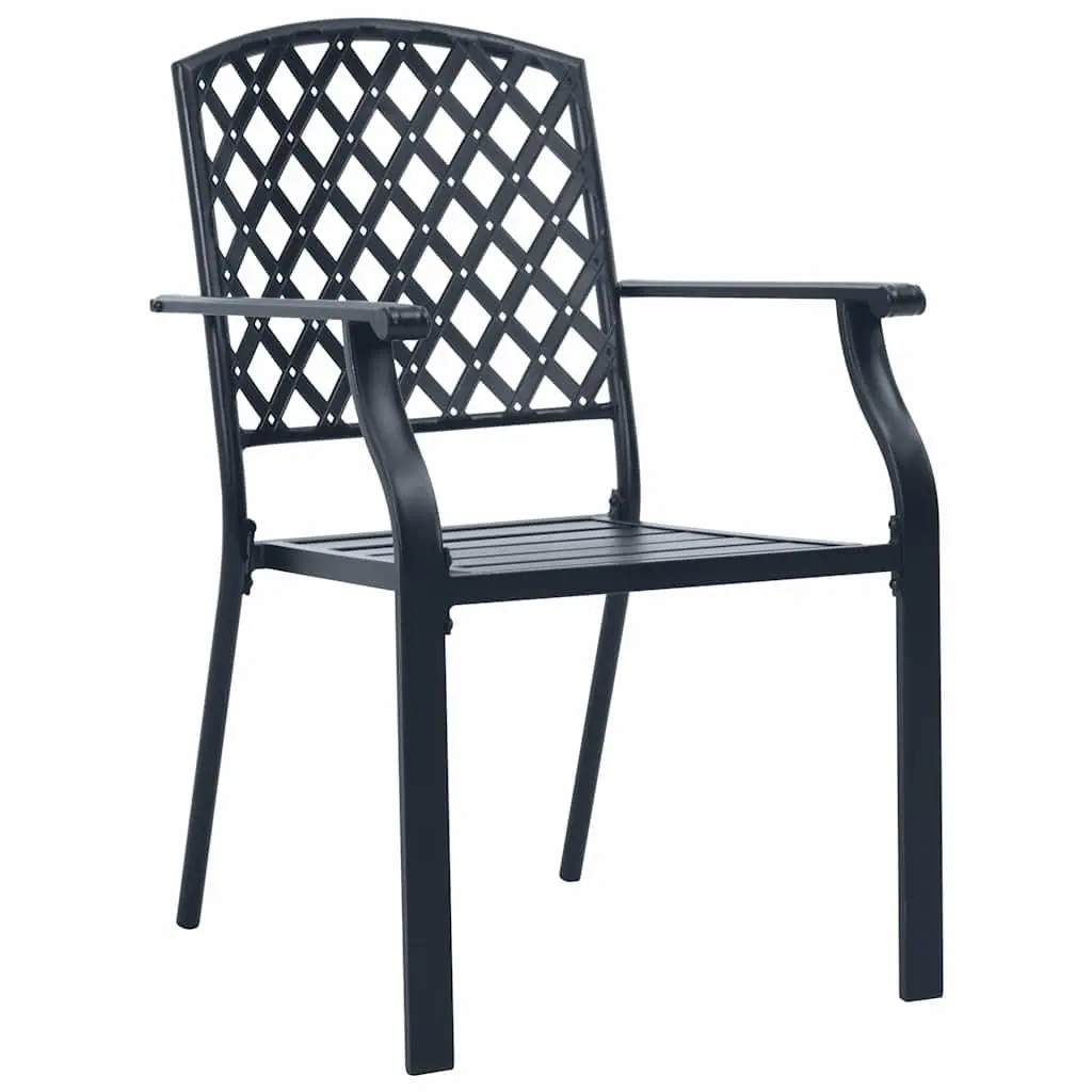 Stackable Garden Chair Set 5 Piece Anthracite Outdoor Patio Dining Furniture