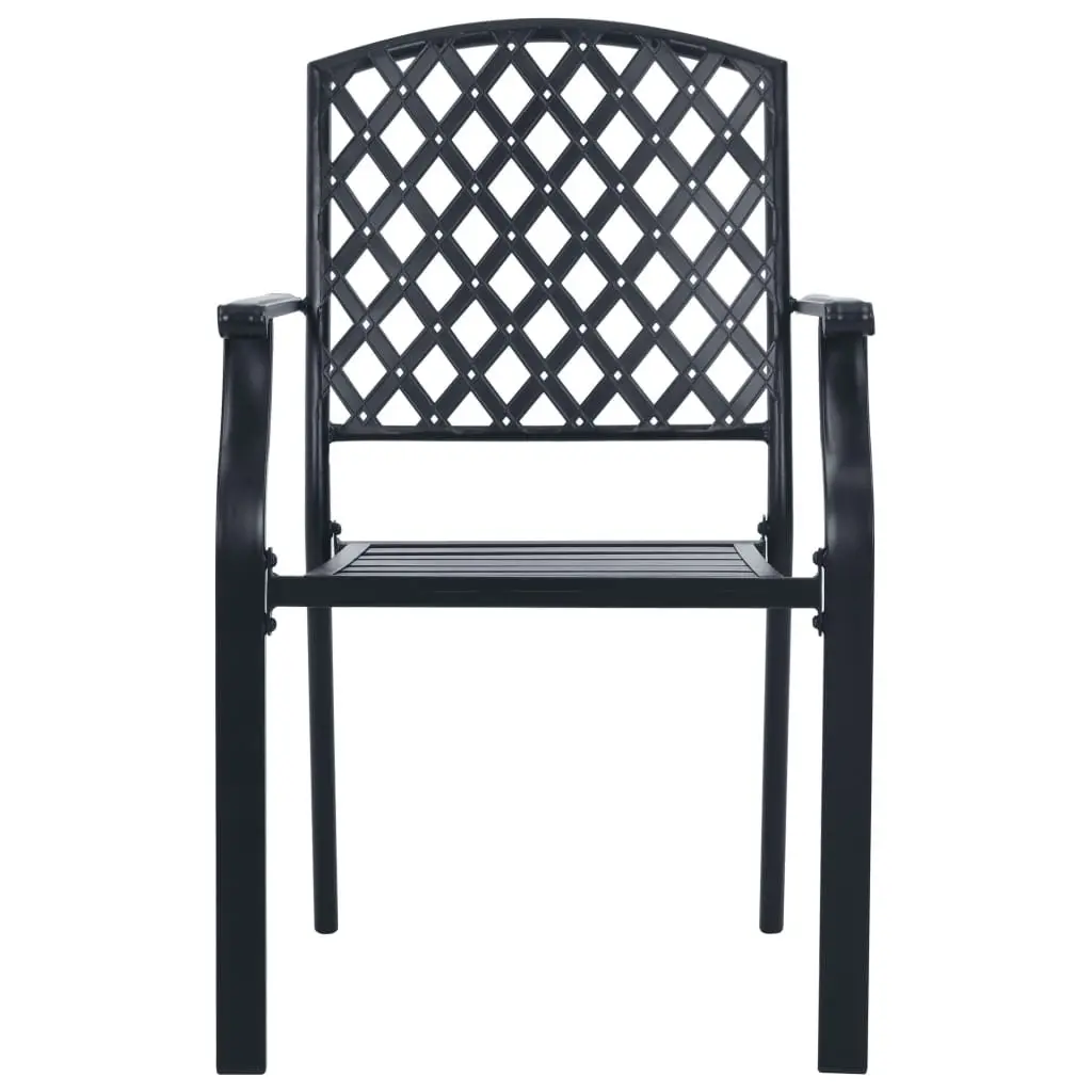 5 Piece Stackable Garden Chair Set in Anthracite