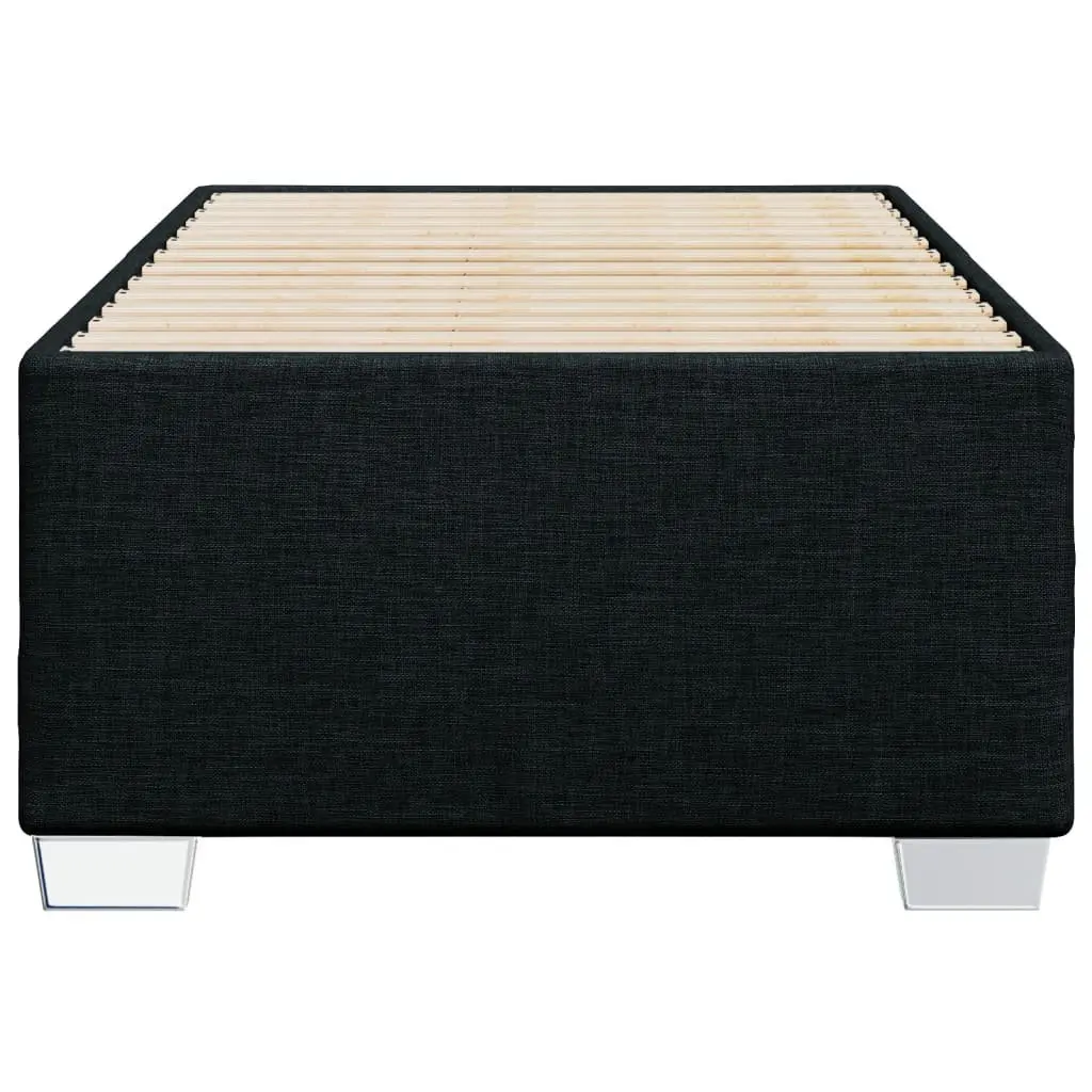 Black Fabric Upholstered Bed Frame 90x190 cm