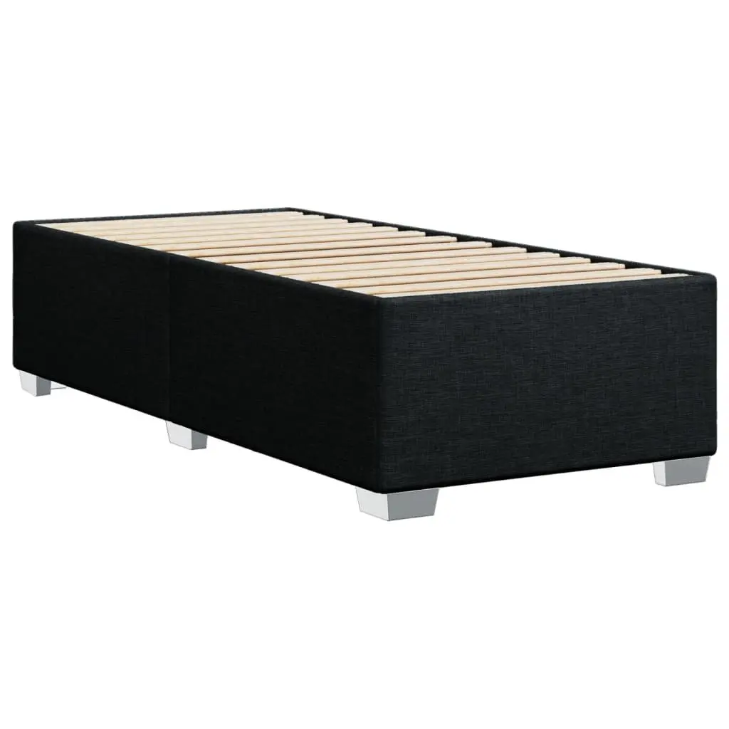 Black Fabric Upholstered Bed Frame 90x190 cm