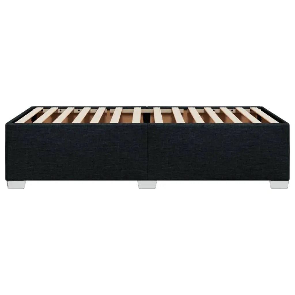 Black Fabric Upholstered Bed Frame 90x190 cm