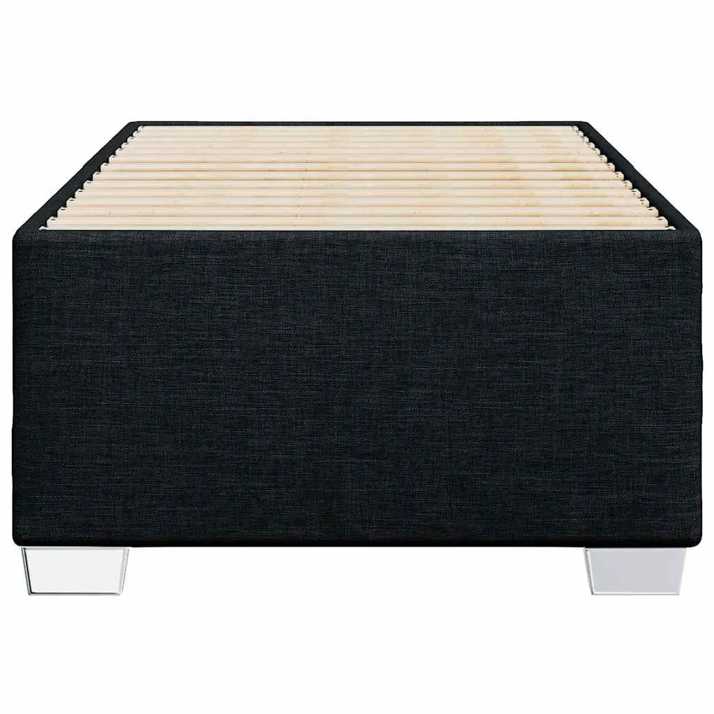 Black Fabric King Single Bed Frame with Slats