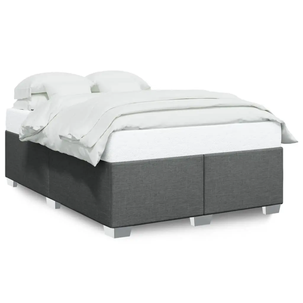 Grey Fabric Queen Bed Frame with Slat Support