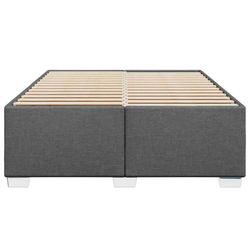 Grey Fabric Queen Bed Frame with Slat Support