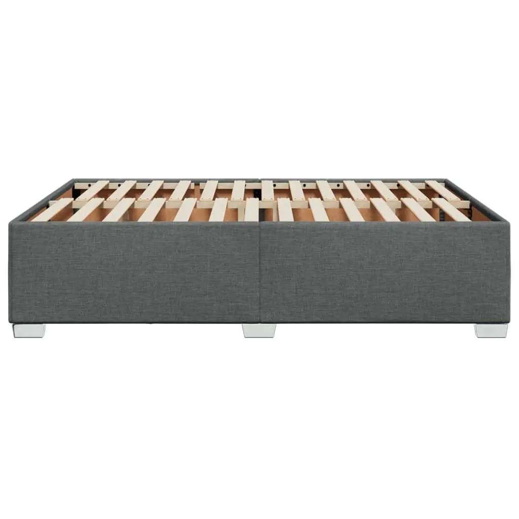 Grey Fabric Queen Bed Frame with Slat Support