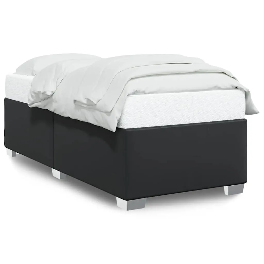 Bed Frame Faux Leather King Single Black