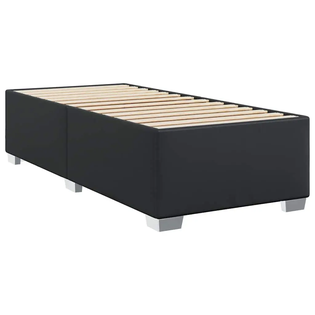Bed Frame Faux Leather King Single Black