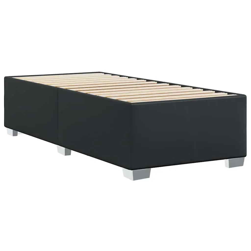 Bed Frame Faux Leather King Single Black