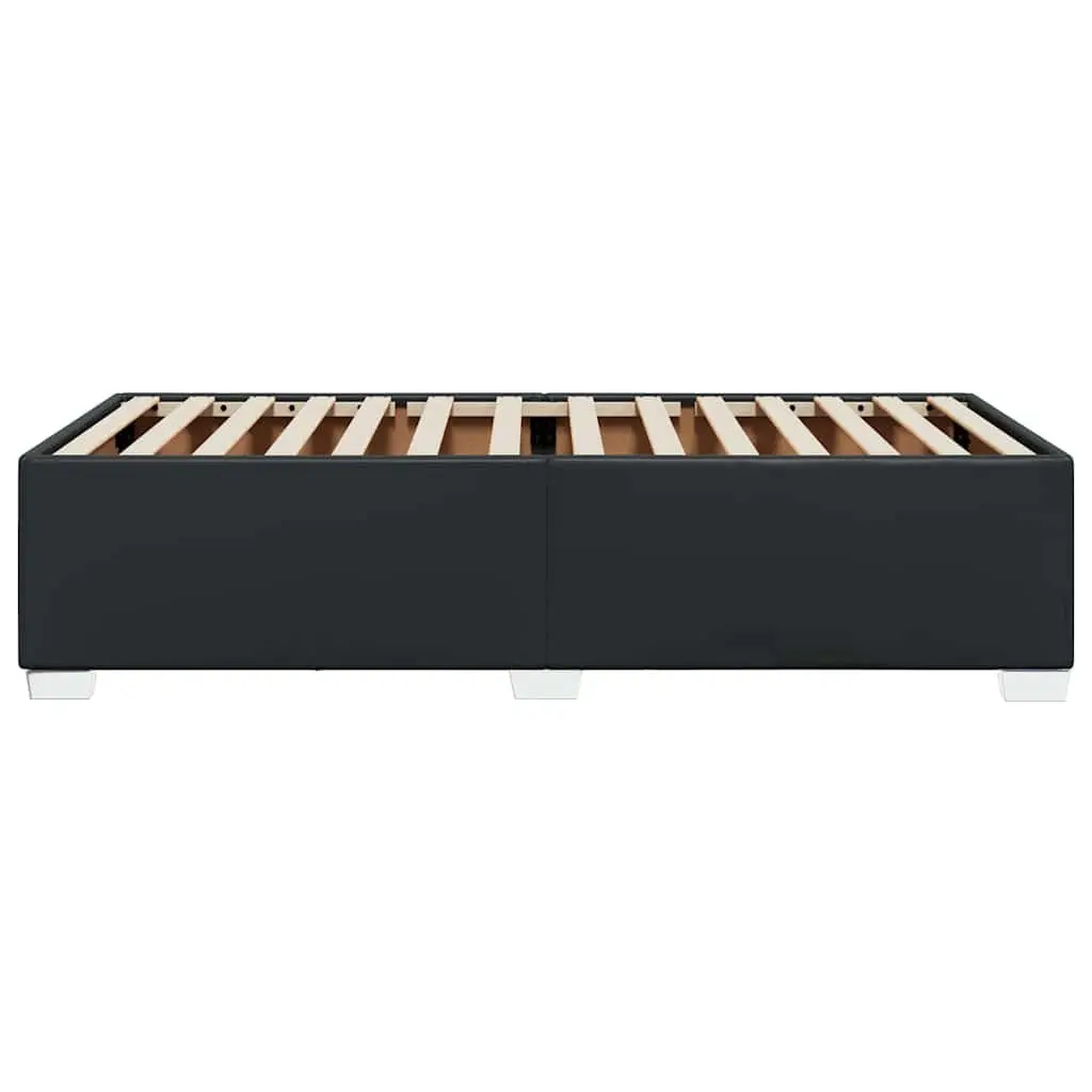 Bed Frame Faux Leather King Single Black
