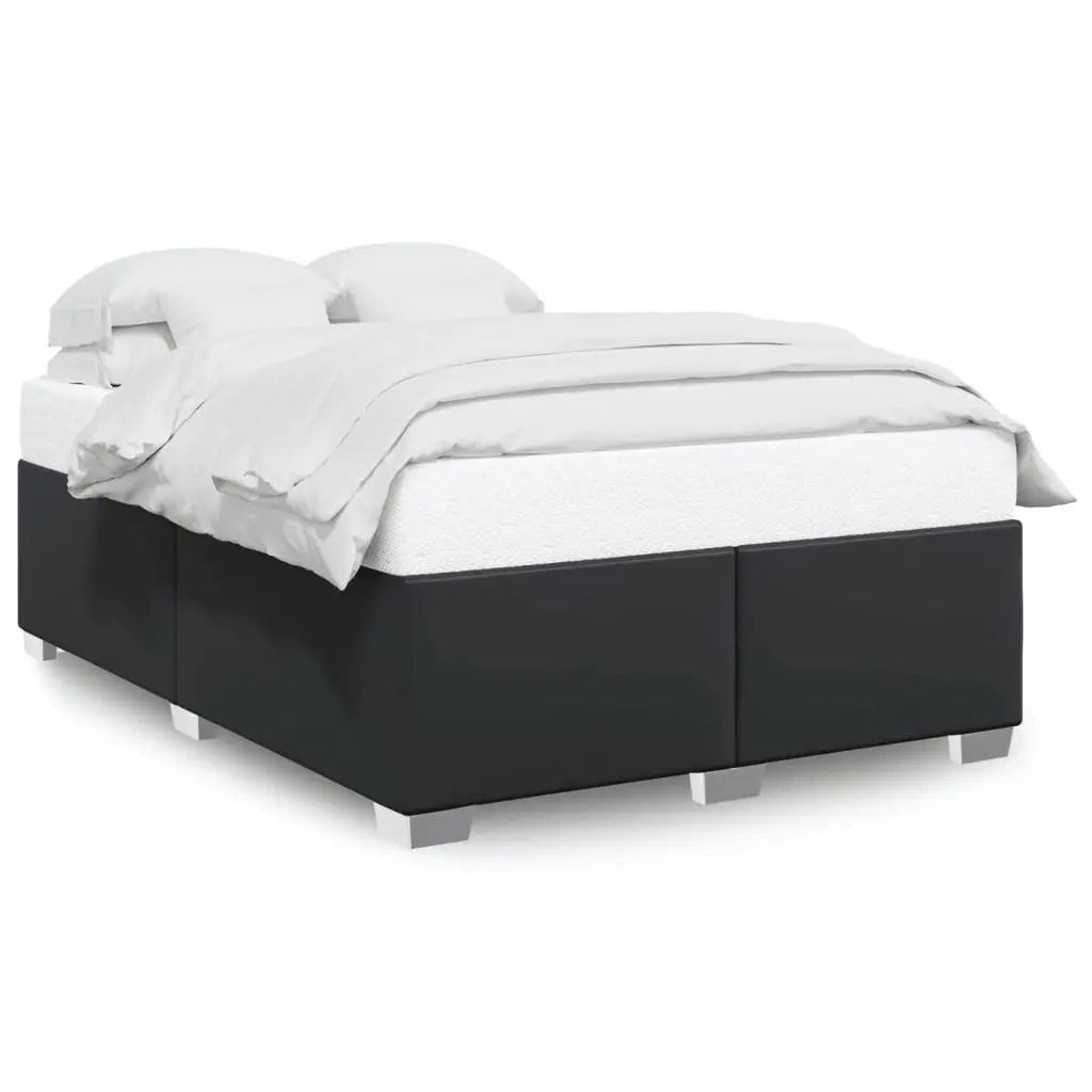 Black Faux Leather Double Bed Frame