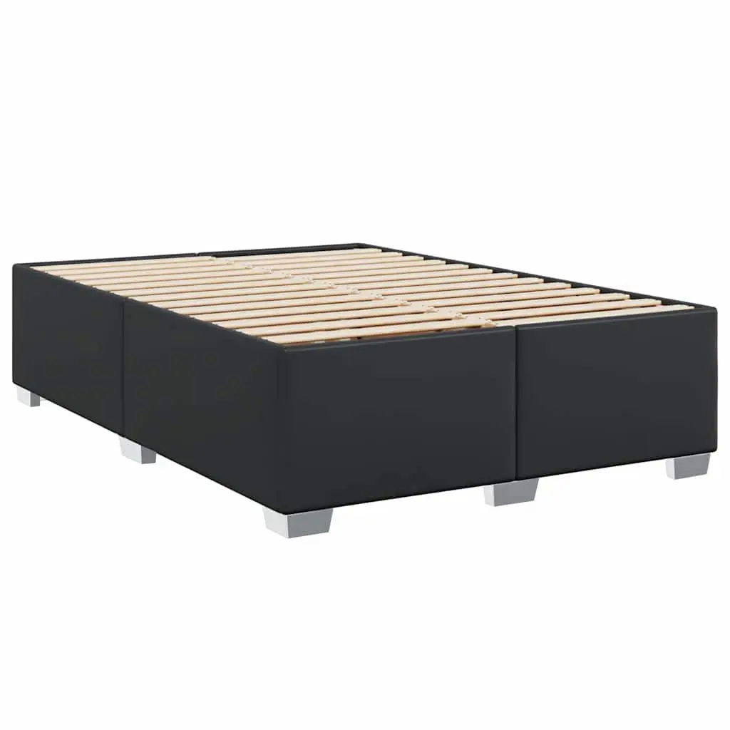 Black Faux Leather Double Bed Frame