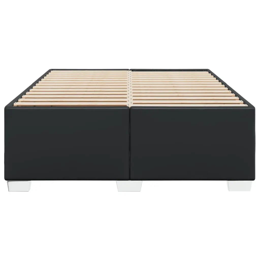 Black Faux Leather Double Bed Frame