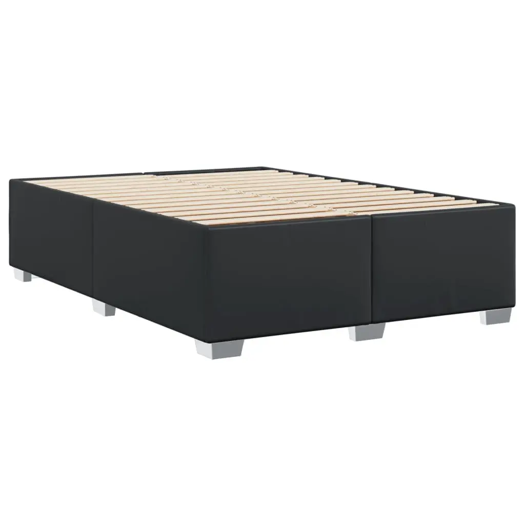 Black Faux Leather Double Bed Frame