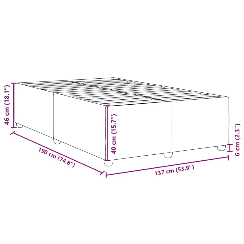 Grey Upholstered Double Bed Frame with Slat Support