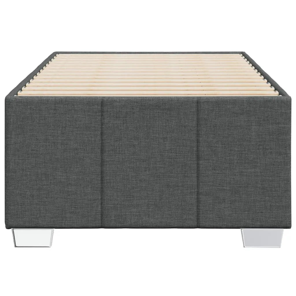 Bed Frame Polyester Fabric 90x190 cm Grey