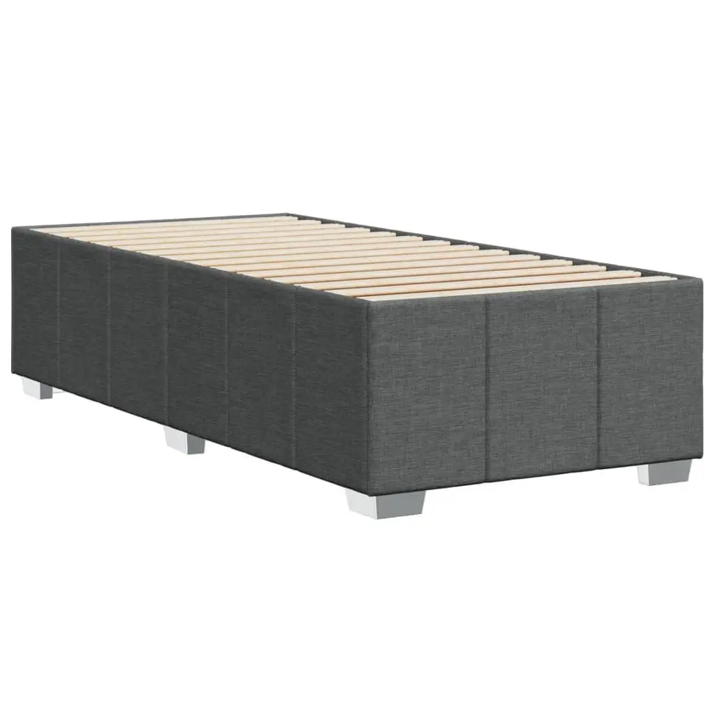 Bed Frame Polyester Fabric 90x190 cm Grey