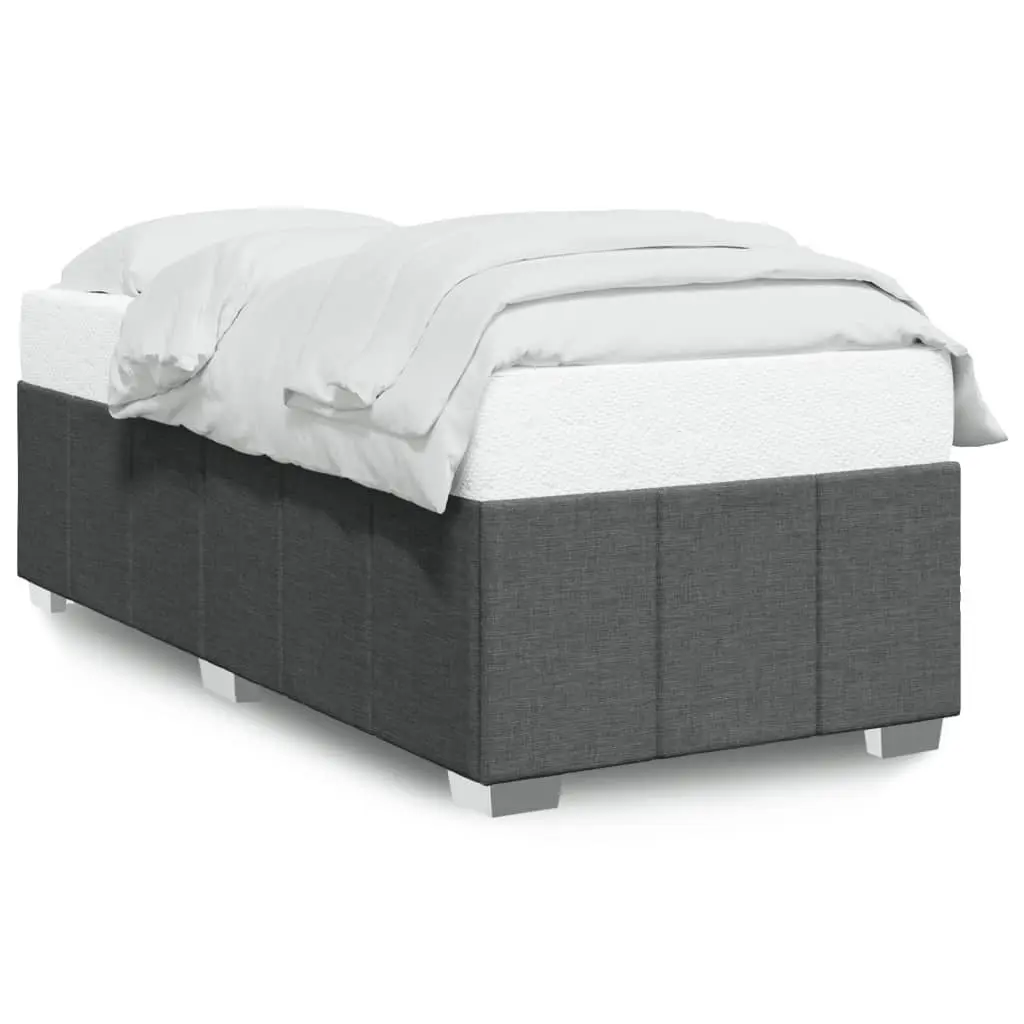 Dark Grey Bed Frame 90x190 cm with Slats