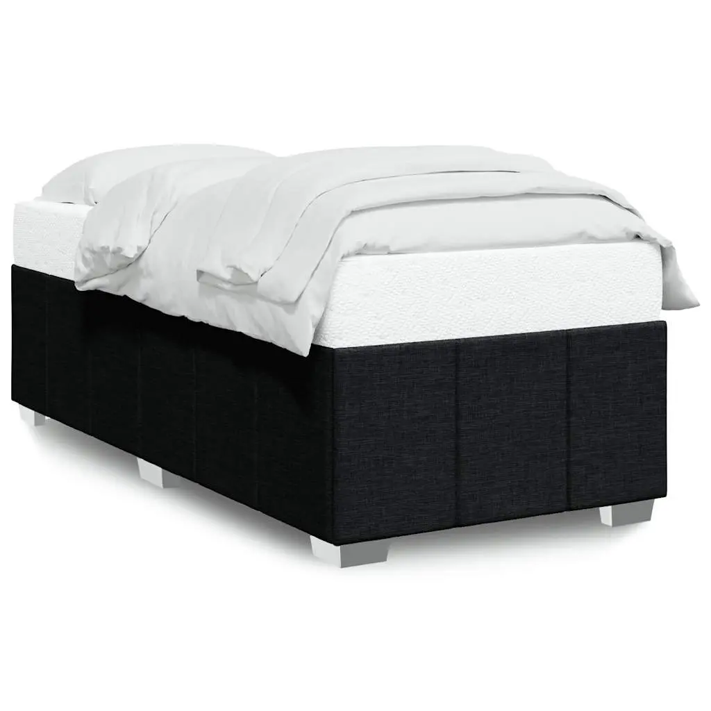 King Single Black Upholstered Bed Frame