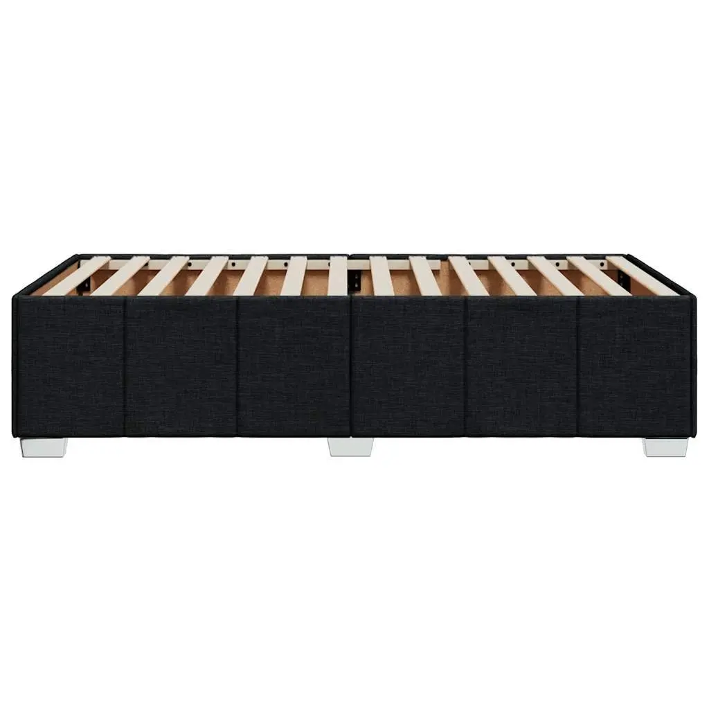King Single Black Upholstered Bed Frame