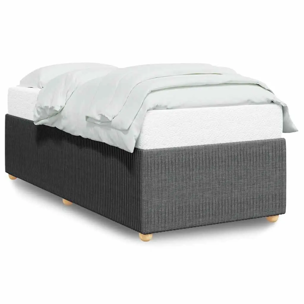 Grey Fabric Upholstered Bed Frame 90x190 cm