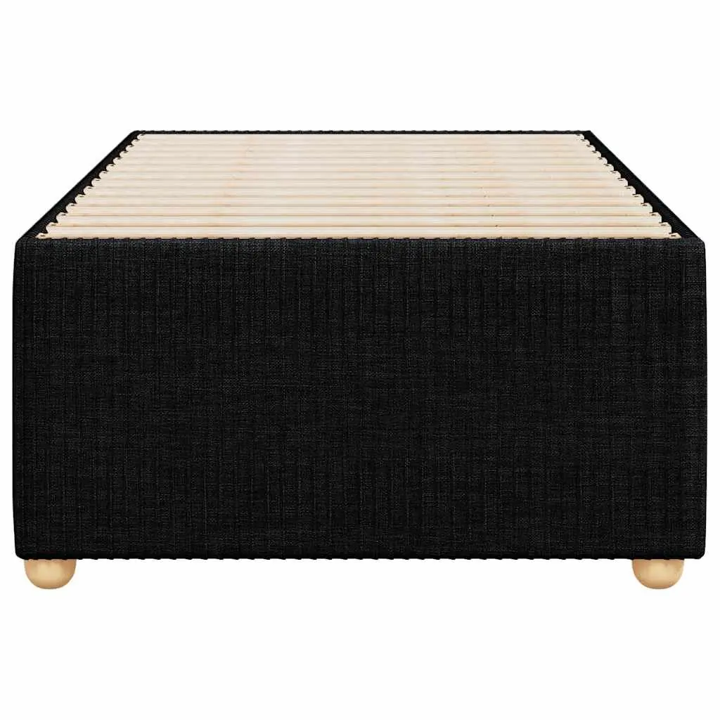 Black Fabric Upholstered Bed Frame 90x190 cm