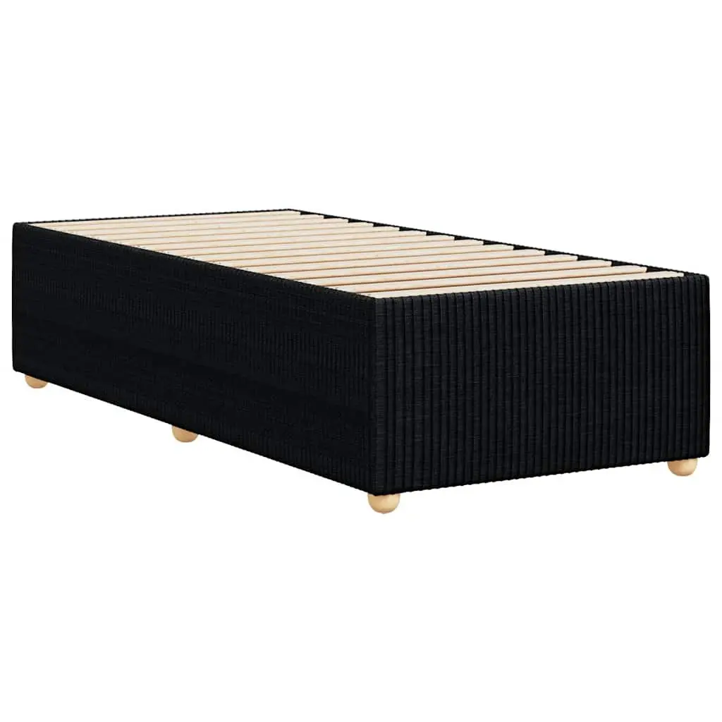 Black Fabric Upholstered Bed Frame 90x190 cm