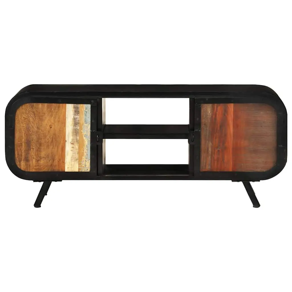 Reclaimed Wood TV Cabinet 110x30x45cm Industrial Vintage Stand Storage Unit