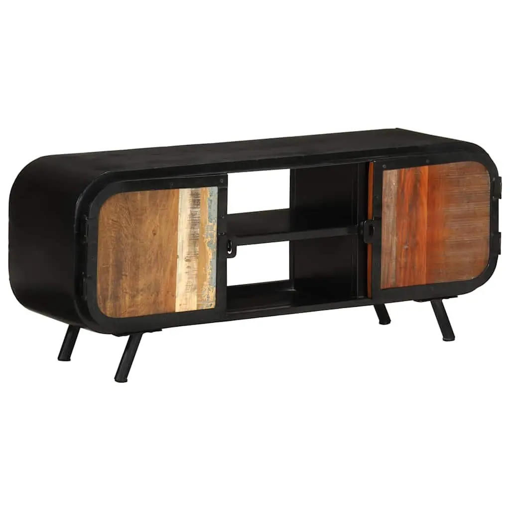 Reclaimed Wood TV Cabinet 110x30x45cm Industrial Vintage Stand Storage Unit