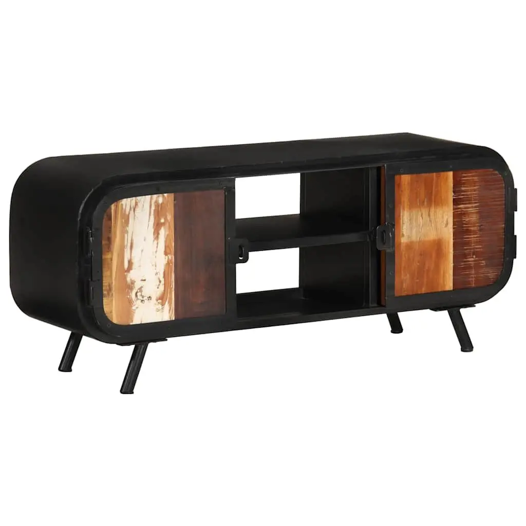 Reclaimed Wood TV Cabinet 110x30x45cm Industrial Vintage Stand Storage Unit