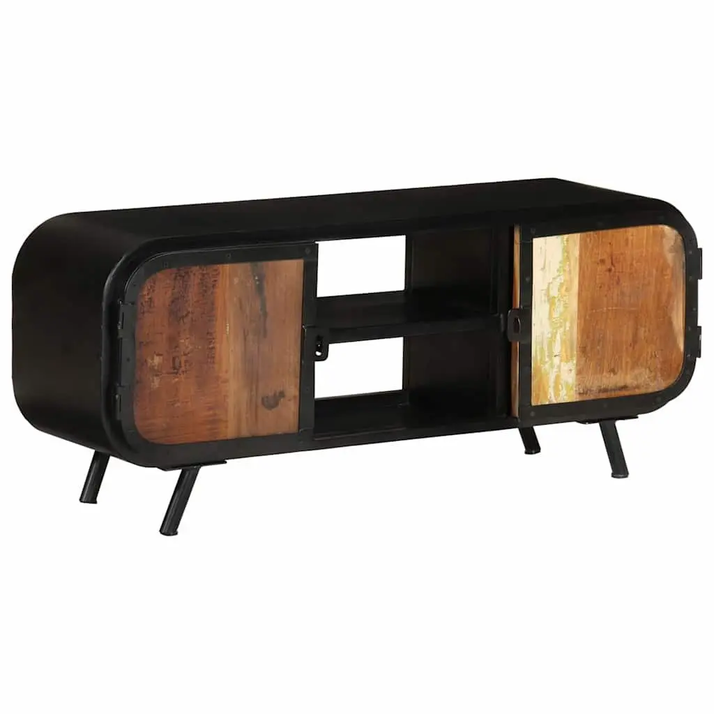 Reclaimed Wood TV Cabinet 110x30x45cm Industrial Vintage Stand Storage Unit