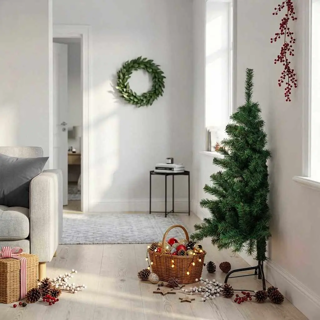Green Artificial Half Christmas Tree 120cm