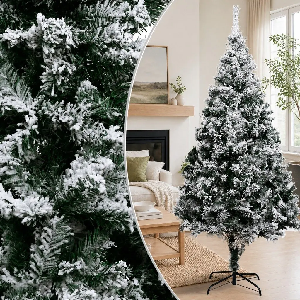 400cm Green Flocked Snow Artificial Christmas Tree