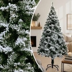 Premium 120cm Flocked Snow Green Artificial Christmas Tree