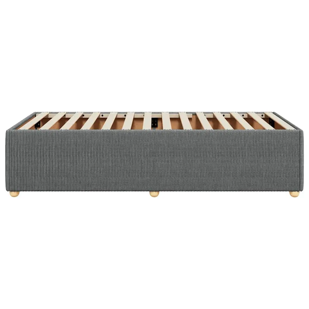 Grey Velvet Bed Frame 90x190 cm with Slatted Base