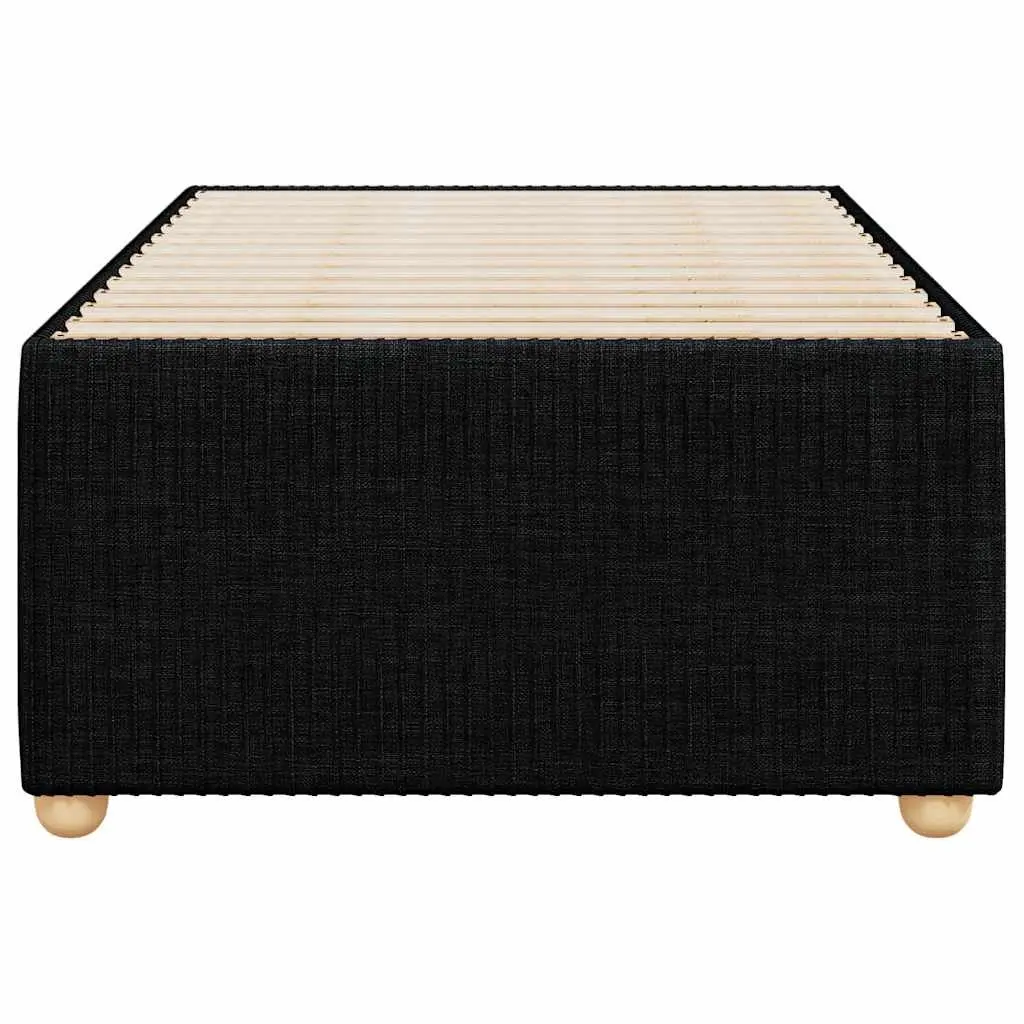 Black Fabric Bed Frame 90x190 cm with Slats